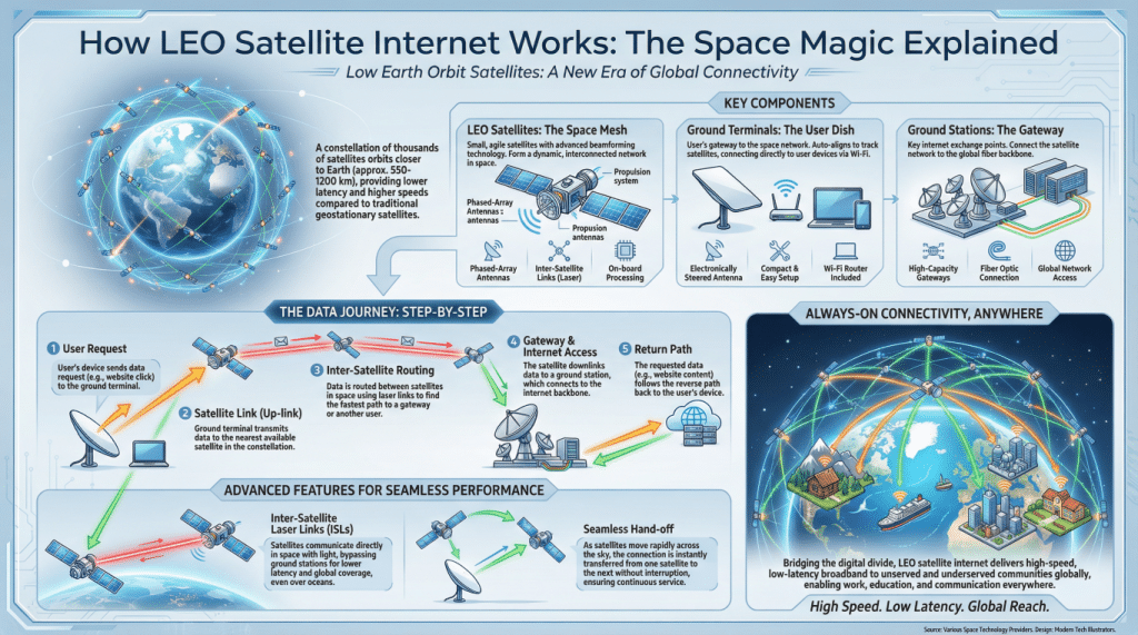Low Earth Orbit Satellite Internet for Remote Work: Why Digital Nomads Are Ditching Fiber for Space-Based Connectivity 2 low earth orbit explained Medium