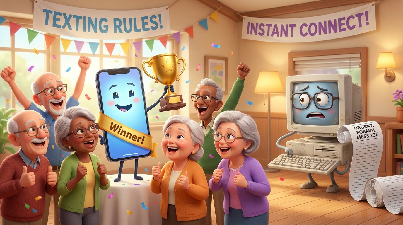 texting over 50s statistics